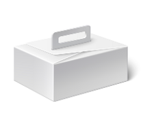 Коробка белая для капкейков с ручками